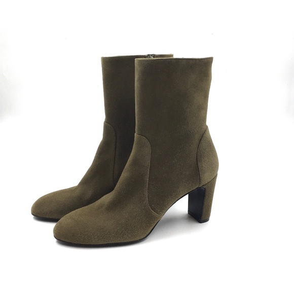 Stuart Weitzman "Vida" suede ankle booties color Truffle Size 8 - Picture 1 of 9